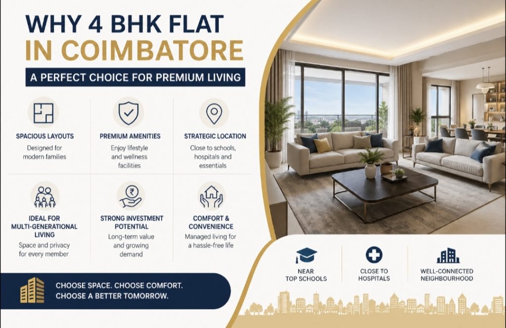 How is 4 BHK Flat in Coimbatore a Perfect Choice for Premium Living