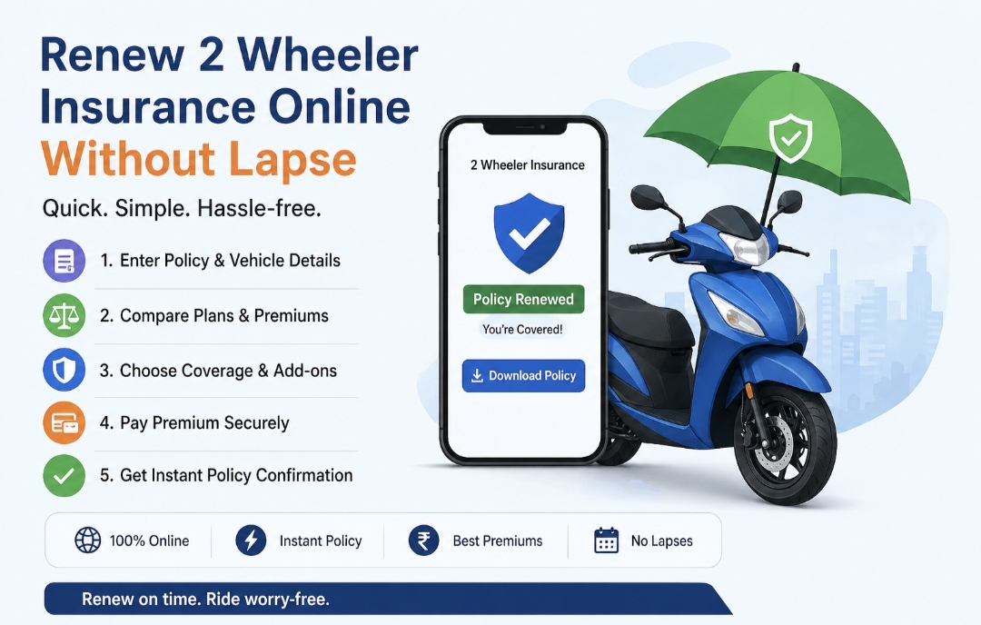 How to Renew 2 Wheeler Insurance Online Without Lapse