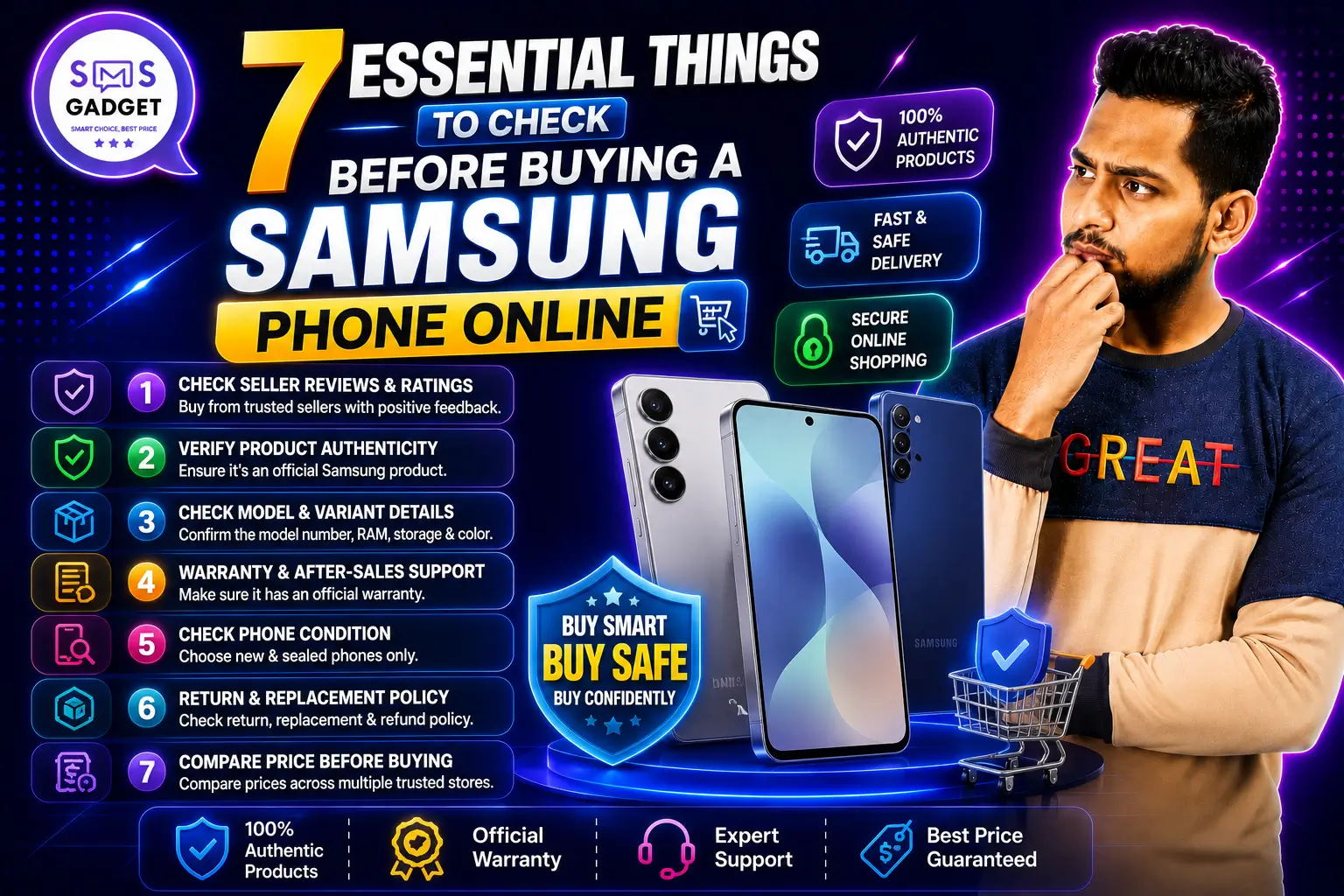 7 Essential Things to Check Before Buying a Samsung Phone Online